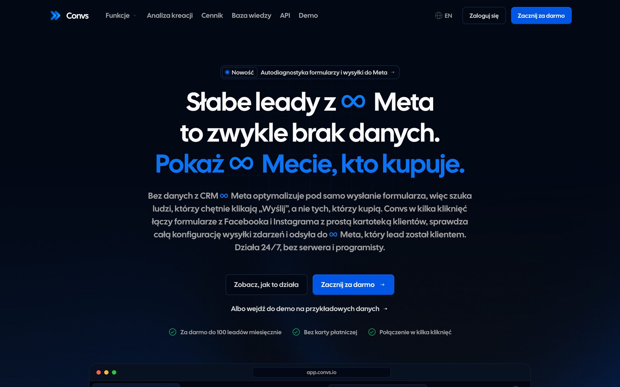 Strona Convs (convs.io)
