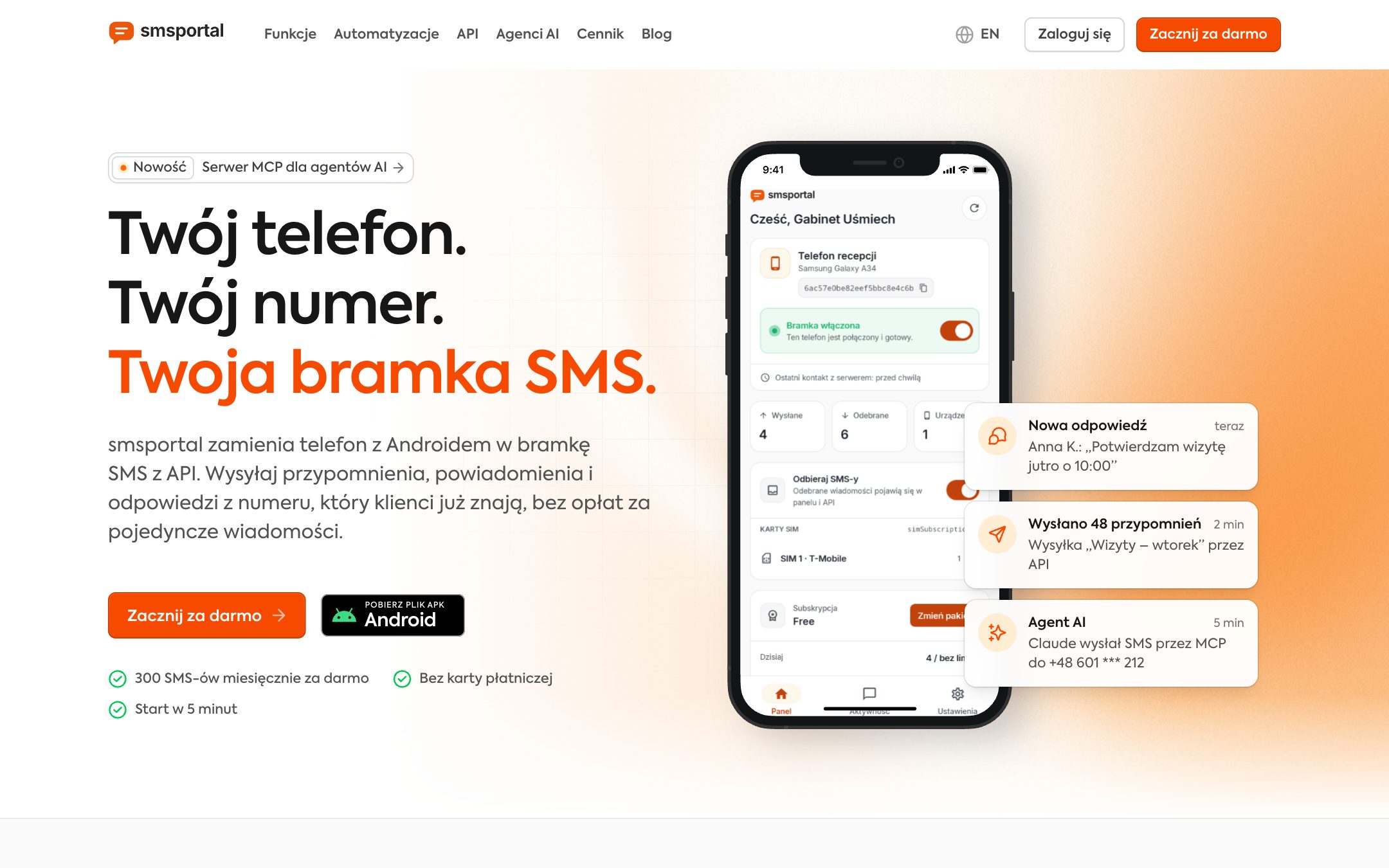 Strona smsportal (smsportal.app)